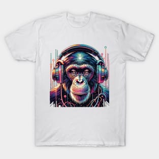 Neon Groove: The Cosmic DJ T-Shirt